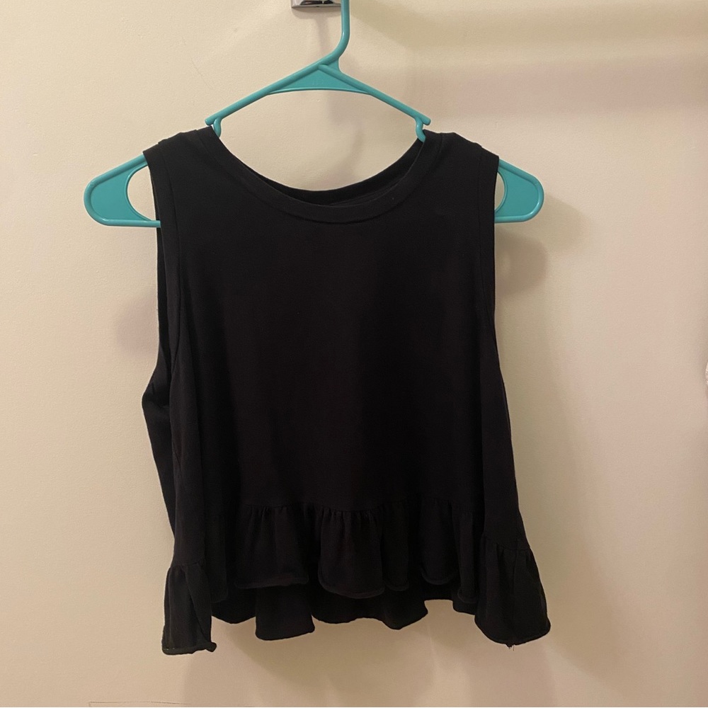 Peplum Black Tank